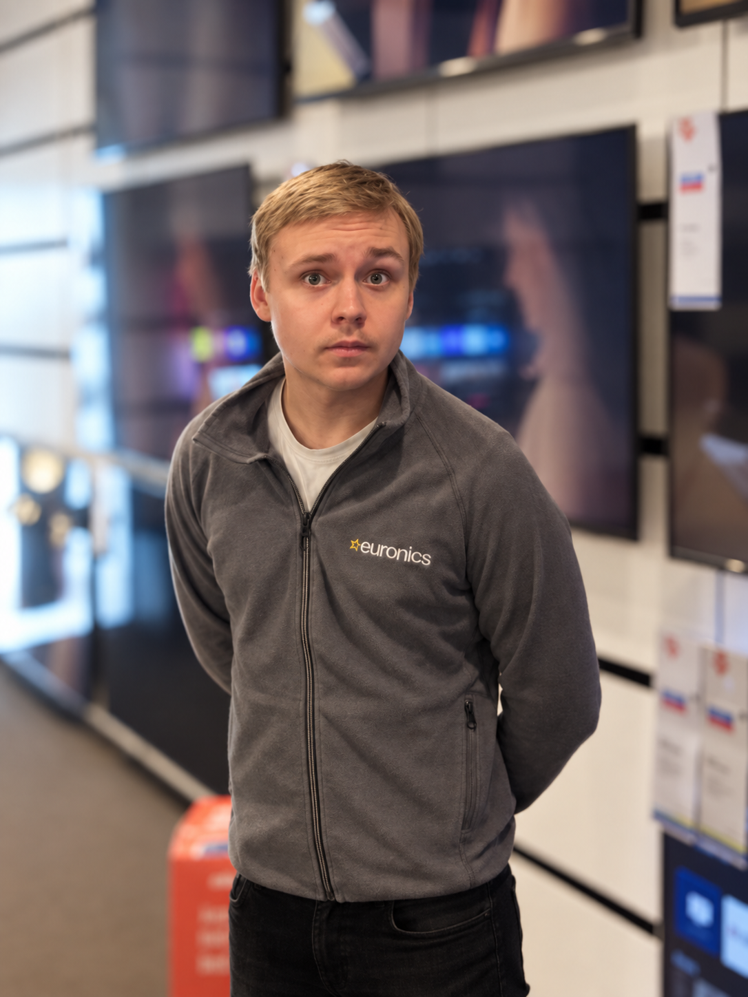 Hugo Malmstet på Euronics Charlottenberg